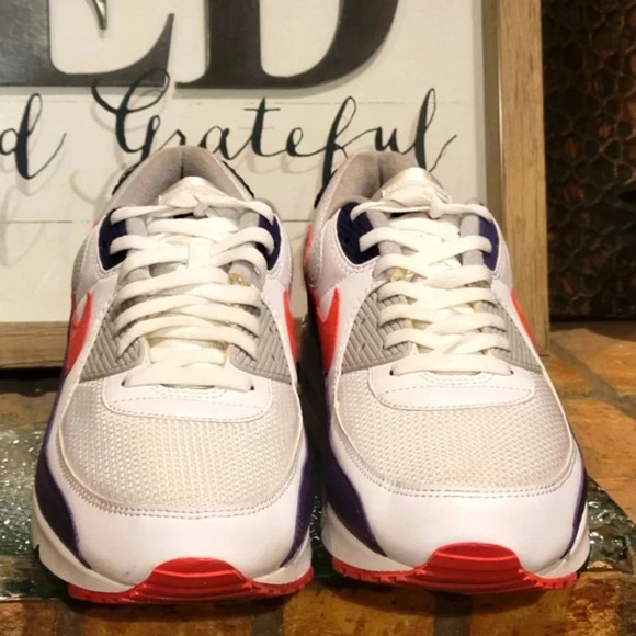 Nike Air Max 90 Wmns Sz 15.5 Purple White Wmns 15.5 | Mens 14 #CW1360 100 - Picture 2 of 9
